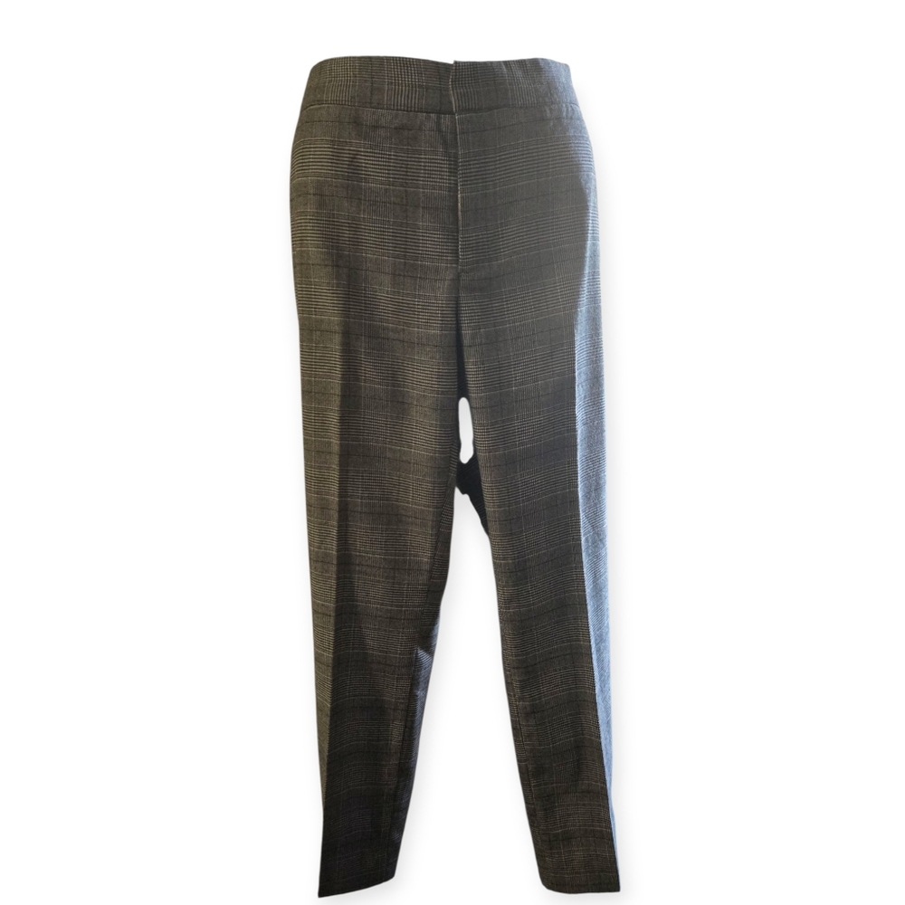 Zara Black and Gray Checkered Pants